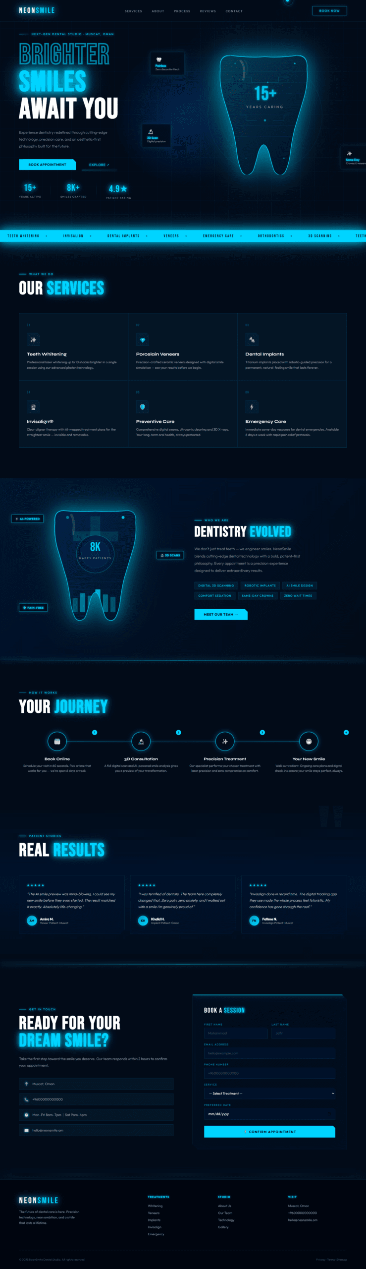 professional dental website design in oman